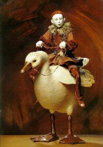 Riding a goose