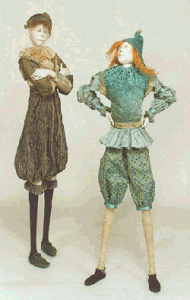 Longlegged standing dolls