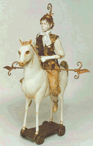 Knight on toy horse